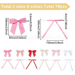 78 Stück Polyester-Schleifen-Ornament-Zubehör&nbsp;DIY-WR0004-54