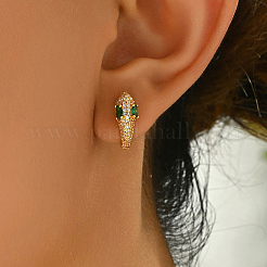 Orecchini a cerchio in ottone a forma di serpente alla moda&nbsp;ML3202