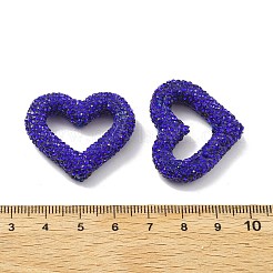 Perles en strass en pâte polymère en forme de cœur&nbsp;CLAY-NH0001-09A-15