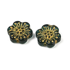 Peinture à cuisson et perles de verre entrelacées de métal doré&nbsp;DGLA-T004-09E