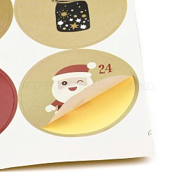 Autocollants de calendrier de l'avent de noël&nbsp;DIY-L050-A03