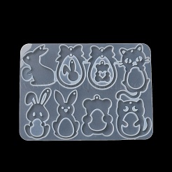 Kaninchen-Osterthema-DIY-Anhänger-Silikonform&nbsp;DIY-G103-01B
