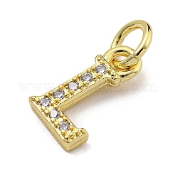 Lettera iniziale in ottone con ciondoli in zirconi&nbsp;KK-Q814-26L-G