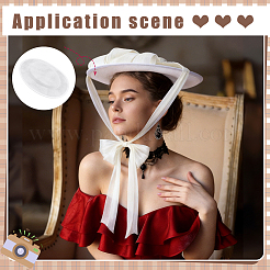 Base plana redonda de imitación de algodón para sombreros tocados de sombrerería&nbsp;FIND-WH0173-460A