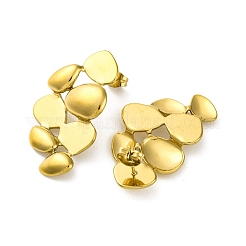 Boucles d'oreilles à tige en acier inoxydable 304 avec placage ionique (IP)&nbsp;EJEW-K295-15G