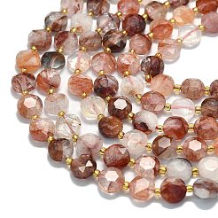 Fili di perle di quarzo ferruginoso naturale&nbsp;G-C116-A108-01