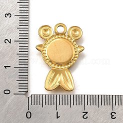 Pendentifs en coquillage blanc naturel pavés en acier inoxydable 304&nbsp;STAS-C122-21F-02G