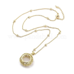 Collar de colgantes de latón&nbsp;LS-NJEW-B101-02G-04