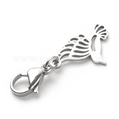 Pendentifs décoratifs en forme d'oiseaux en acier inoxydable 201 anti-ternissement&nbsp;HJEW-JM00652-03