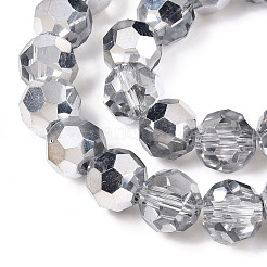 Transparentes perles de verre de galvanoplastie brins&nbsp;EGLA-A035-T8mm-M01