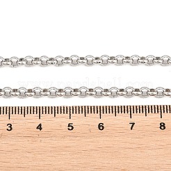 Colliers à maillons rolo en acier inoxydable 304 de 4 mm pour hommes et femmes&nbsp;NJEW-H093-07A-P