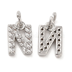 Encantos de latón micro pavimentar grado AAA cubic zirconia&nbsp;ZIRC-P067-11P-N-NR