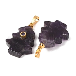 Anhänger aus natürlich gebändertem Amethyst&nbsp;G-P628-04G-03
