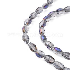 FilI di perline in vetro placcato&nbsp;X-EGLA-J013-4x6mm-H04