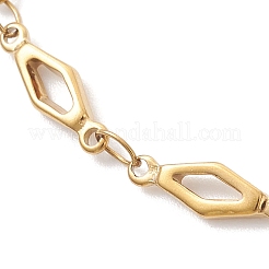 Armbänder aus 304er Edelstahl mit rautenförmigen Gliedern für Damen&nbsp;BJEW-JB12925