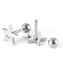 Anlaufgeschützte 201 Edelstahl Barbell Knorpel Ohrringe&nbsp;EJEW-R147-01