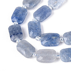 Natürliche blaue Aventurin (gefärbt und erhitzt) Perlenstränge&nbsp;G-T139-81