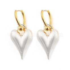 Orecchini a cerchio in ottone bicolore per donna&nbsp;EJEW-U055-20C-G