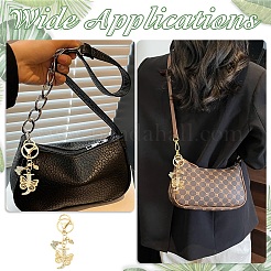 Llavero de aleación de rhinestone y hierro&nbsp;KEYC-YW00279-05