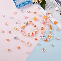 150 pezzo di perline acriliche rosa casuali con perline distanziali pastello perline sfuse a farfalla per la creazione di cordini per telefono portachiavi gioielli&nbsp;JX543I