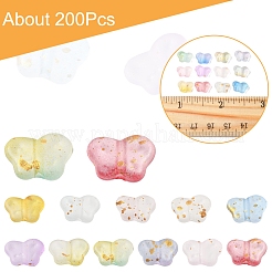 200 perles acryliques transparentes de couleur dégradée&nbsp;MACR-FS0002-02
