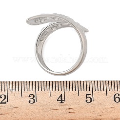Anillos de puño abiertos de acero inoxidable 304 para mujer&nbsp;RJEW-A079-12B-P