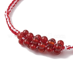 Braccialetti di perline intrecciate con perline di corniola naturale&nbsp;BJEW-MZ00253-01