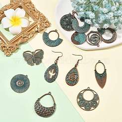 13 pièces pendentifs en alliage de style tibétain&nbsp;FIND-FS0005-17