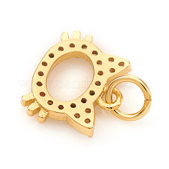 Breloques en laiton avec zircone cubique de micro pave&nbsp;KK-I672-29G
