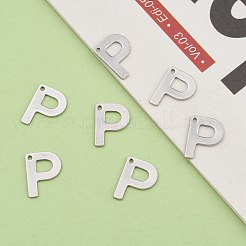 Anlaufgeschützte Buchstabenanhänger aus Edelstahl 304&nbsp;LS-STAS-O072-P