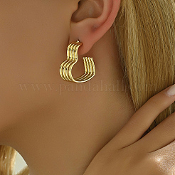 Boucles d'oreilles coeur en laiton&nbsp;XG2436