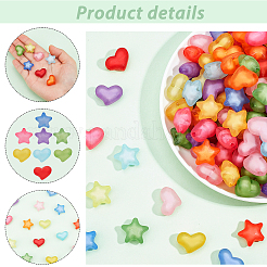 200 Stück 2 Stile mattierte und transparente Acrylperlen&nbsp;FACR-PH0001-03