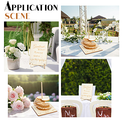 Personalisiertes Gästebuch aus Holz für Hochzeiten&nbsp;DJEW-WH20003-10