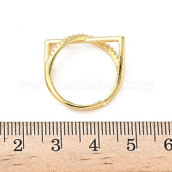 Micro ottone spianare anelli zirconi&nbsp;RJEW-H258-15G