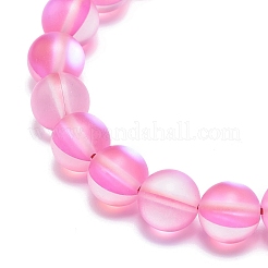 Braccialetti di perline intrecciate in pietra di luna sintetica a 3 colori&nbsp;BJEW-JB08858