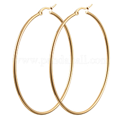 Pendientes de aro de acero inoxidable 304&nbsp;EJEW-X0015-03G