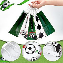 Bolsas de mano de almacenamiento con estampado de fútbol de papel&nbsp;ABAG-PH0001-98
