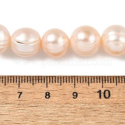 Brins de perles de culture d'eau douce naturelles&nbsp;PEAR-I007-07T-03