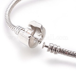 Laiton bracelets de style européen avec fermoir en laiton sans signe&nbsp;X-PPJ005Y-P