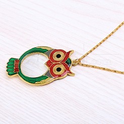 Lupa metal colgante collares&nbsp;NJEW-I103-01