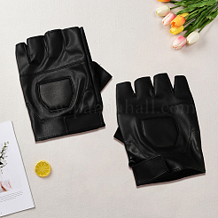 Halbfingerhandschuhe aus PU-Leder&nbsp;AJEW-WH20006-481
