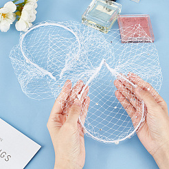 2 stücke 2 stile braut strass perle mesh schleier tuch haar bands&nbsp;MRMJ-FG0001-16A