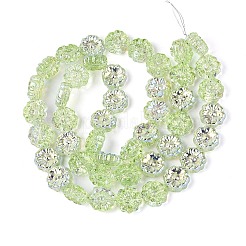 Chapelets de perles en verre transparent électrolytique&nbsp;EGLA-N055-01H