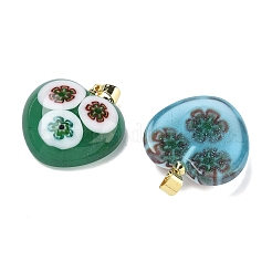 Manuelle Bunte Malerei Anhänger & Charms&nbsp;LAMP-D006-03G