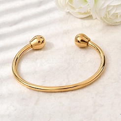 Bracelets manchettes en acier inoxydable 304&nbsp;BJEW-P387-02G