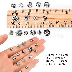 150 Stück 15 Stile tibetischen Stil Legierung Blume Perlenkappen&nbsp;FIND-YW0007-29