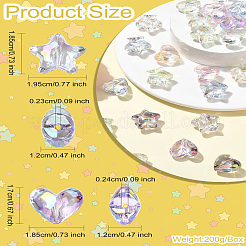 70pcs 14 Arten transparente Acrylperlen&nbsp;MACR-CJ0002-08