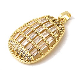Messing micro pave klare zirkonia anhänger&nbsp;KK-A296-09C-G