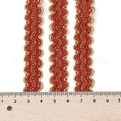 12 m lange geflochtene Spitzenbesatzbänder aus metallischem Polyester&nbsp;OCOR-WH0060-73C