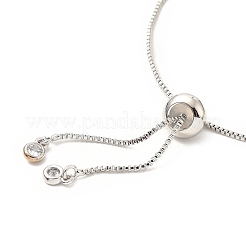 Bracelets réglables en laiton avec zircone cubique et chaîne de boîte&nbsp;BJEW-A132-21